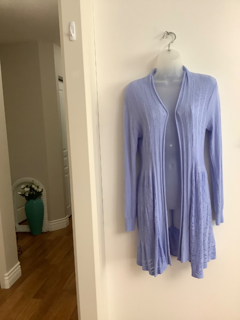 Cherie Bliss Mauve Crochet Cardigan Small - Picture 8 of 11